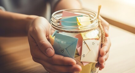 Share your heartfelt gratitude with a jar full of sweet notes, perfect for any occasion