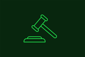 court decision illustration in flat style design. Vector illustration.	
