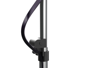 High Resolution 3D Model of Heavy-Duty Rack and Pinion Gear System Component: Vehicle Jack Structure and Geared Lifting Device Isolated on Transparent Background for Automation Technology.