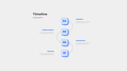 4 Steps Business Success Process Timeline Infographic Layout
