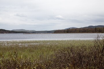 View over Funas lake at Funasdalen, Harjedalen, Sweden.
