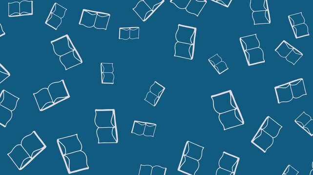 library book background pattern animation