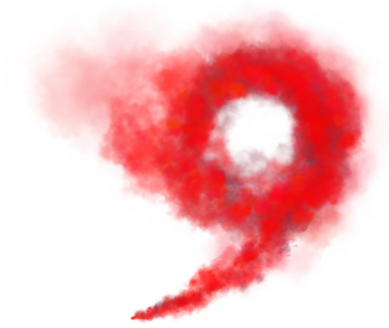 red smoke isolated on white Displays a red smoke-like shape on white. Full-frame composition, red-white tone. Abstract style, design background