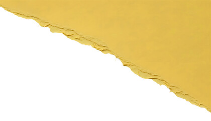 Torn Edge of Gold Paper on transparent background.