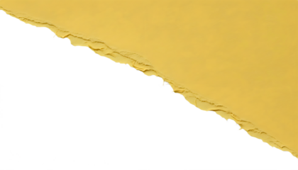 Torn Edge of Gold Paper on transparent background.