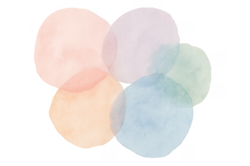 Soft watercolor paint circles overlapping neutral pastel colors