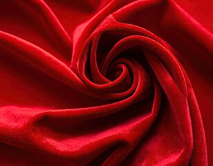 Red Velvet Fabric Swirl Texture