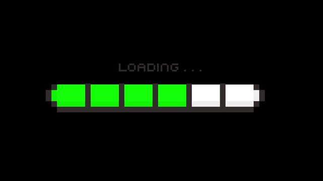 gif animated pixel loading battery power bar