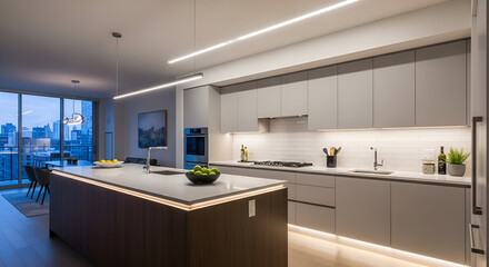 modern kitchen in modern house