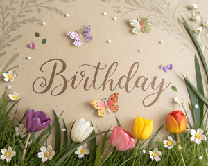 Watercolor a whimsical and celebratory birthday card