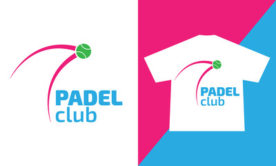 Aesthetic illustration of  padel tennis t shirt design, vector graphic, typographic poster or tshirts street wear and Urban style
