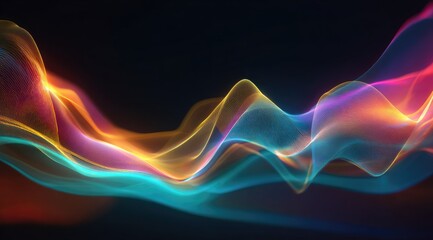 Abstract wavy, colorful lines