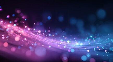 Abstract digital artwork featuring swirling, luminous streaks of light