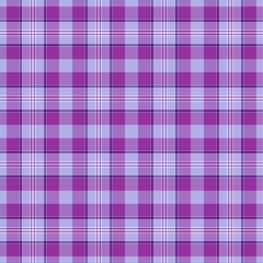 Uniform plaid tartan fabric, classic background pattern seamless. Independence day texture vector check textile in violet and light colors.