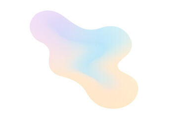 Fototapeta premium Abstract pastel gradient fluid shape on transparent background