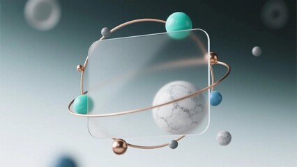 Modern glass mimicry style visual;