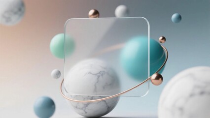 Modern glass mimicry style visual;