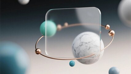 Modern glass mimicry style visual;