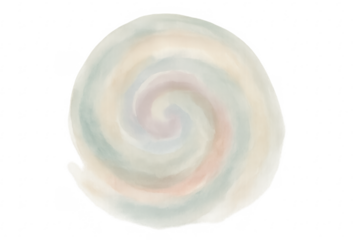 Abstract watercolor swirl pastel colors transparent background