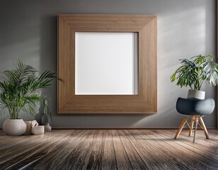 photo frame in modern room
