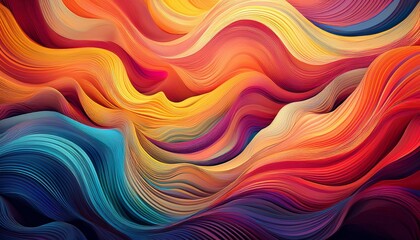 colorful abstract background with wavy shapes creating a vibrant and dynamic pattern
