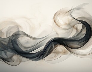 wispy smoke swirling on a white background