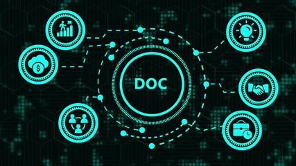 doc writing, business growth and goal setting concept - strategy, teamwork and data analysis, which represents growth, profit and success in modern technology and financial markets for presentation.  - Powered by Adobe