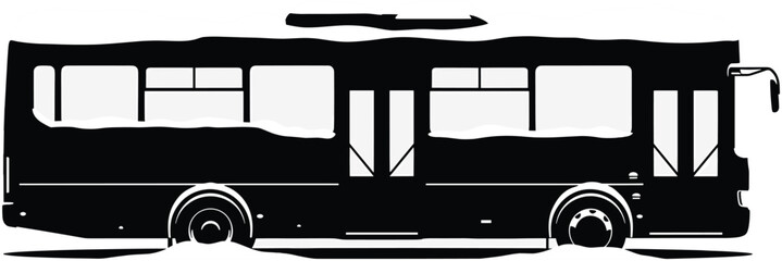 Silhouette of a bus covered in snow winter transportation, bus, silhouette, snow, winter, transportation, vehicle, public transport, travel, journey, cold, weather, frozen, covered, accumulation, drif