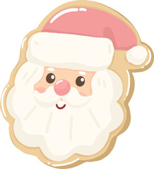 Cute Santa Cookies for Christmas vector art svg file