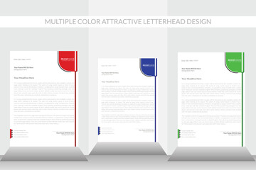 Multiple Color Creative Letterhead Design