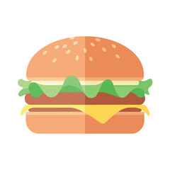 A delicious and satisfying fast food burger, a classic American food icon, perfect for any meal and a popular choice for those craving a quick and tasty bite