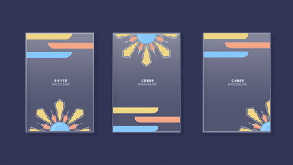 modern glassmorphism style cover design with flourish ornaments