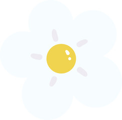 cute spring summer blossom flower vector cartoon illustration