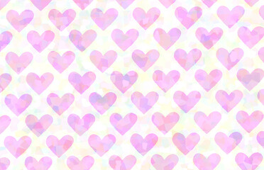 ハートの背景パターンキラキラ素材