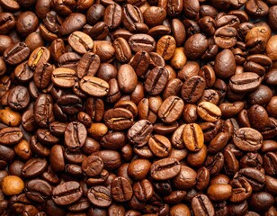 Roasted Coffee Beans Background Texture