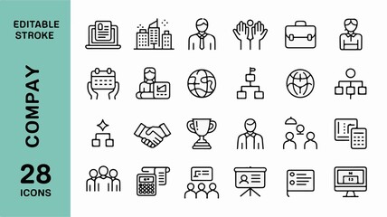 set of business icons vector for web and design