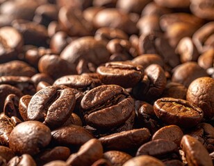 Roasted Coffee Beans Close Up Texture