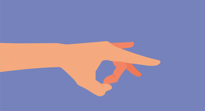 Hand Making Flicking Gesture Vector Illustration. Person being dismissive making a snapping gesture 
