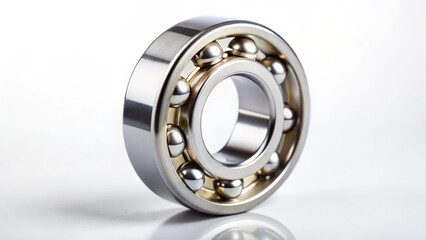 Shiny Chrome Ball Bearing with Detailed Components