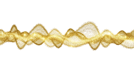 Abstract golden wave pattern on white background.