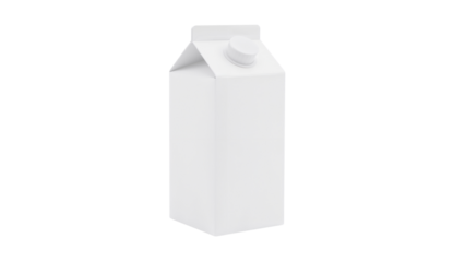 milk carton isolated on transparent background Generative Ai.

