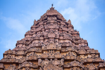 Gangaikonda Cholapuram temple built by Rajendra Chola I (son of the great Rajaraja Chola I) to commemorate his victorious military campaigns to the Ganges river in North India.
