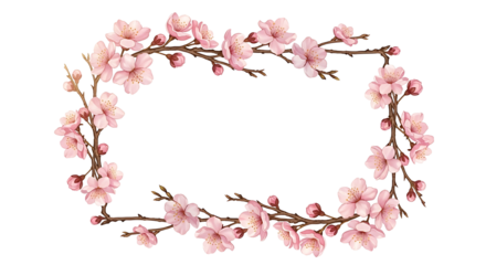 Beautiful Pink Cherry Blossom Branch Frame.
