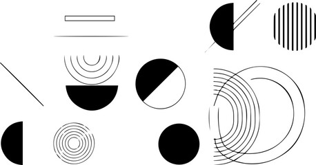 Modern geometric shapes create a striking minimalist design, perfect for innovative branding and contemporary art projects, offering creative potential