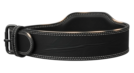 Black Weightlifting Belt for Gym and Fitness Training.