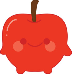 Cute Fruit Apple Vector Design Illustration