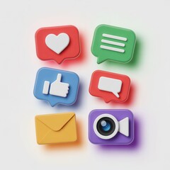 vector glossy icon set 