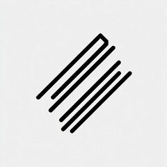 Abstract diagonal lines in black on white background. Simple, modern graphic