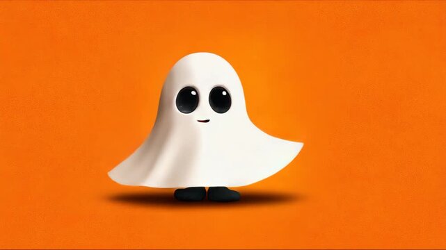halloween cartoon ghost character. Halloween