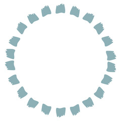 Snowy mountains frame. Christmas celebration season empty frame box. Hand drawn illustration